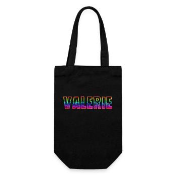 valerie rs regenbogen - Geschenkbeutel für Flaschen - Schwarz - Vorne