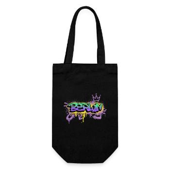 Berlin Germany City Graffiti Spray Sprayer - Gift Bag for Bottles - black - Front