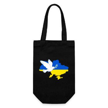 Dove of peace for Ukraine - Gift Bag for Bottles - black - Front