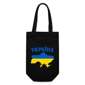 Ukraine Flagge YKPAIHA - Geschenkbeutel für Flaschen - Schwarz - Vorne