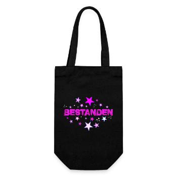 Bestanden Abschluss Prüfung Abi bestanden rosa - Geschenkbeutel für Flaschen - Schwarz - Vorne