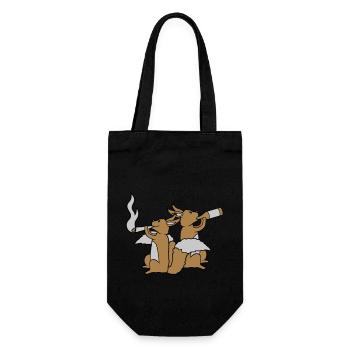 2 Écureuils de fête - Sac à bouteille - noir - Devant