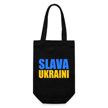 Slava ukraini - Gift Bag for Bottles - black - Front