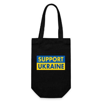 Support ukraine - Geschenkbeutel für Flaschen - Schwarz - Vorne