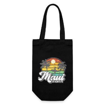 Maui Hawaii Surfing 70s Plage rétro vintage - Sac à bouteille - noir - Devant