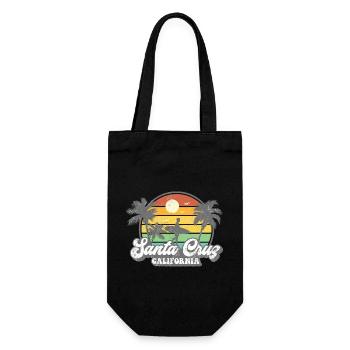 Santa Cruz California rétro vintage style années 70 - Sac à bouteille - noir - Devant