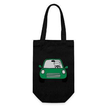 Driver Comic Car - Gift Bag for Bottles - black - Front