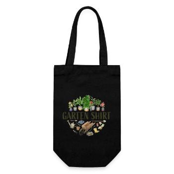 Garten Shirt - Geschenkbeutel für Flaschen - Schwarz - Vorne