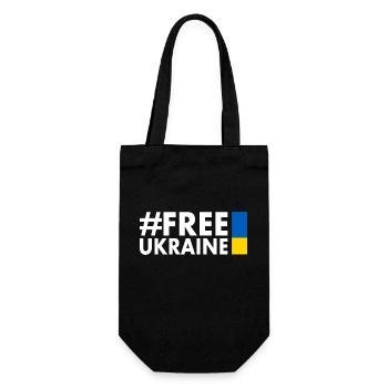 Free ukraine - Gift Bag for Bottles - black - Front