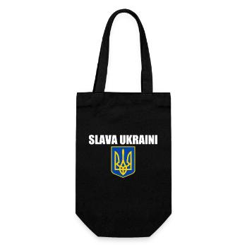 Slava ukraini - Geschenkbeutel für Flaschen - Schwarz - Vorne