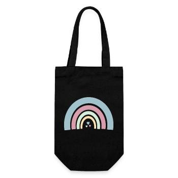 Regenbogen - Geschenkbeutel für Flaschen - Schwarz - Vorne