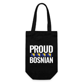 Fier drapeau bosniaque des Balkans - Sac à bouteille - noir - Devant