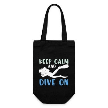 Tauchen Taucher Scuba Diving - Geschenkbeutel für Flaschen - Schwarz - Vorne