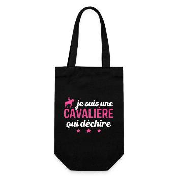 Je Suis Une Cavalière Qui Déchire Cadeau - Sac à bouteille - noir - Devant