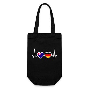 Australien Deutschland Australisch Deutsch Flagge - Geschenkbeutel für Flaschen - Schwarz - Vorne