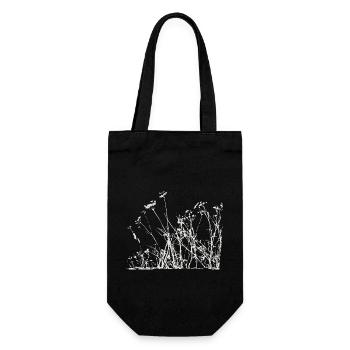 Meadow plants of nature - Gift Bag for Bottles - black - Front