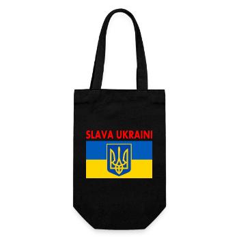 Slava ukraini - Gift Bag for Bottles - black - Front
