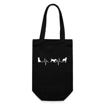 Heartbeat - LABRADOR - Dog - Retriever - Gift Bag for Bottles - black - Front