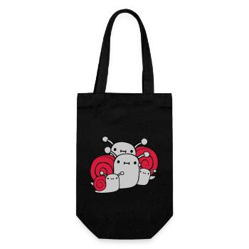 Parents Children Snails - Gift Bag for Bottles - black - Front