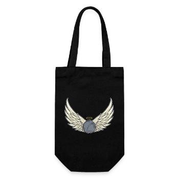 Ailes de boule bouler et joueur de pétanque - Sac à bouteille - noir - Devant