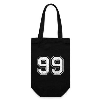 Number 99 - Gift Bag for Bottles - black - Front