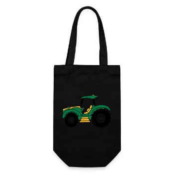 Farmer tractor driving - Gift Bag for Bottles - black - Front