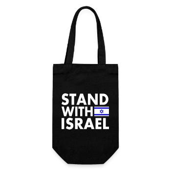 stand with israel - Gift Bag for Bottles - black - Front