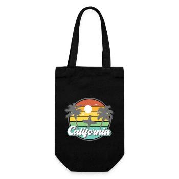 California Retro Surfer Palm Beach Vacances - Sac à bouteille - noir - Devant