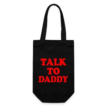 Talk to daddy - Gift Bag for Bottles - black - Front