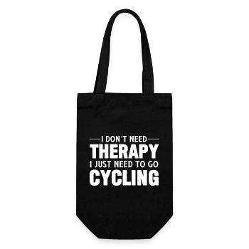 Cycling Lifestyle Statement T-Shirt - Gift Bag for Bottles - black - Front