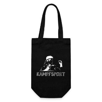 muay thai Symbol Kämpfer Kampfsport gym Dojo - Geschenkbeutel für Flaschen - Schwarz - Vorne