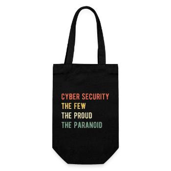 Cyber Security - Die wenigen stolzen Paranoiden I - Geschenkbeutel für Flaschen - Schwarz - Vorne