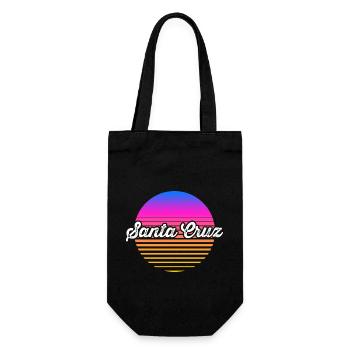 Santa Cruz California vintage retro Surfer Boarder - Gift Bag for Bottles - black - Front