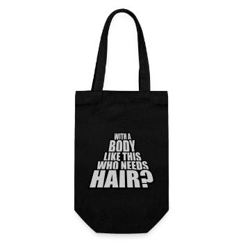 Qui a besoin de cheveux en disant - Sac à bouteille - noir - Devant