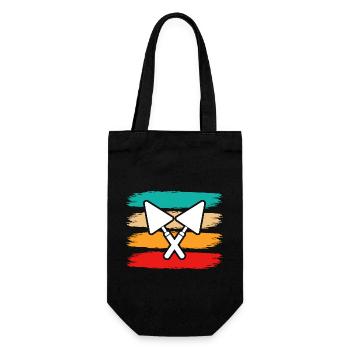 Maurer Retro - Geschenkbeutel für Flaschen - Schwarz - Vorne