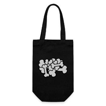 Grande pile d’os comique - Sac à bouteille - noir - Devant