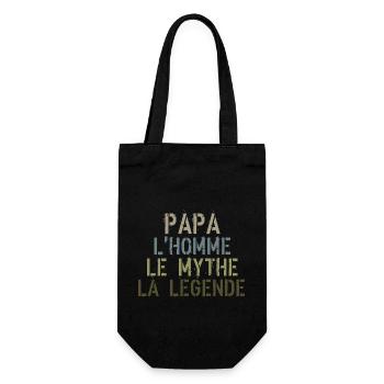 Papa l'Homme le Mythe la Légende - Sac à bouteille - noir - Devant