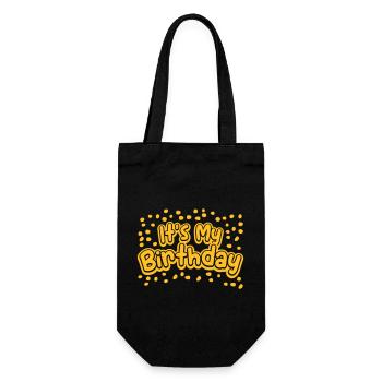 It s my birthday - Gift Bag for Bottles - black - Front