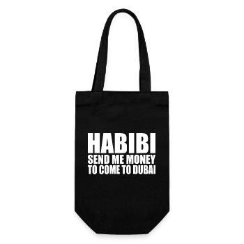 habibi come to dubai - Geschenkbeutel für Flaschen - Schwarz - Vorne