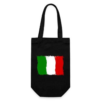 Italy Italian Flag Flag Gift - Gift Bag for Bottles - black - Front