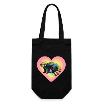 Petit panda - Sac à bouteille - noir - Devant