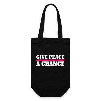 Give peace a chance - Sac à bouteille - noir - Devant