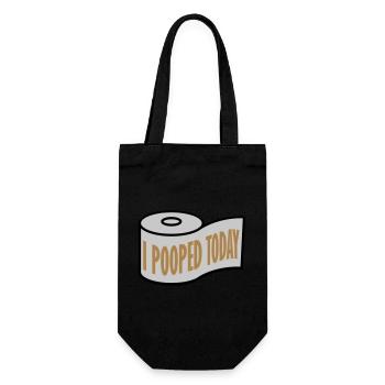 I pooped today Zitat - Geschenkbeutel für Flaschen - Schwarz - Vorne