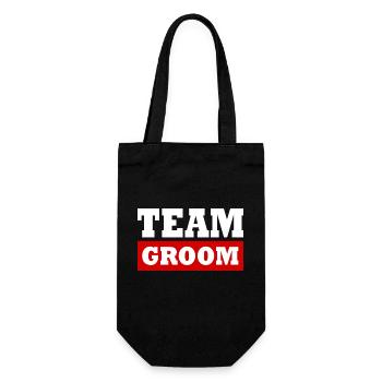Team groom - Gift Bag for Bottles - black - Front