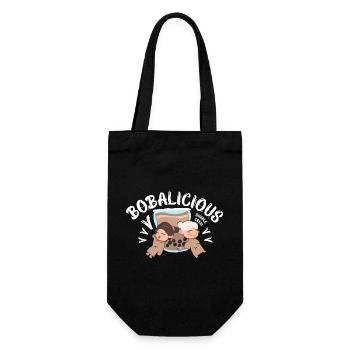 Optimistic - Cheerful Positive - Gift Bag for Bottles - black - Front