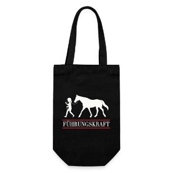 Führungskraft Pferd Reiterin Pferdesport - Geschenkbeutel für Flaschen - Schwarz - Vorne