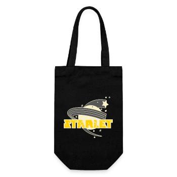 Planets - Moons - Stars - Gift Bag for Bottles - black - Front