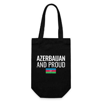 L’Azerbaïdjan et fier drapeau de l’Azerbaïdjan - Sac à bouteille - noir - Devant