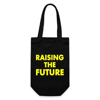 Raising the future - Geschenkbeutel für Flaschen - Schwarz - Vorne