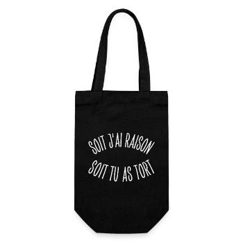 SOIT J AI RAISON SOIT TU AS TORT - Sac à bouteille - noir - Devant